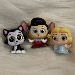 Disney Doorables Pinocchio Figaro, Fairy Figures Set